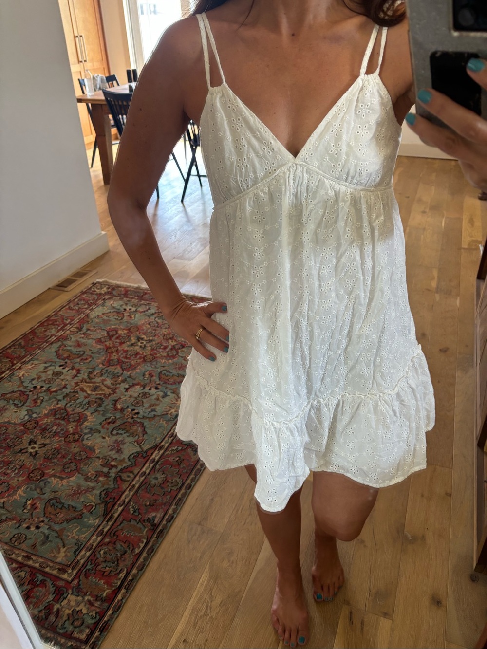 White Eyelet Babydoll sundress - Picture 2 of 7